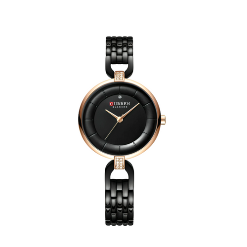 C-9052L Curren Women's Watch - Black Dial Black Stainless Steel Analog Quartz