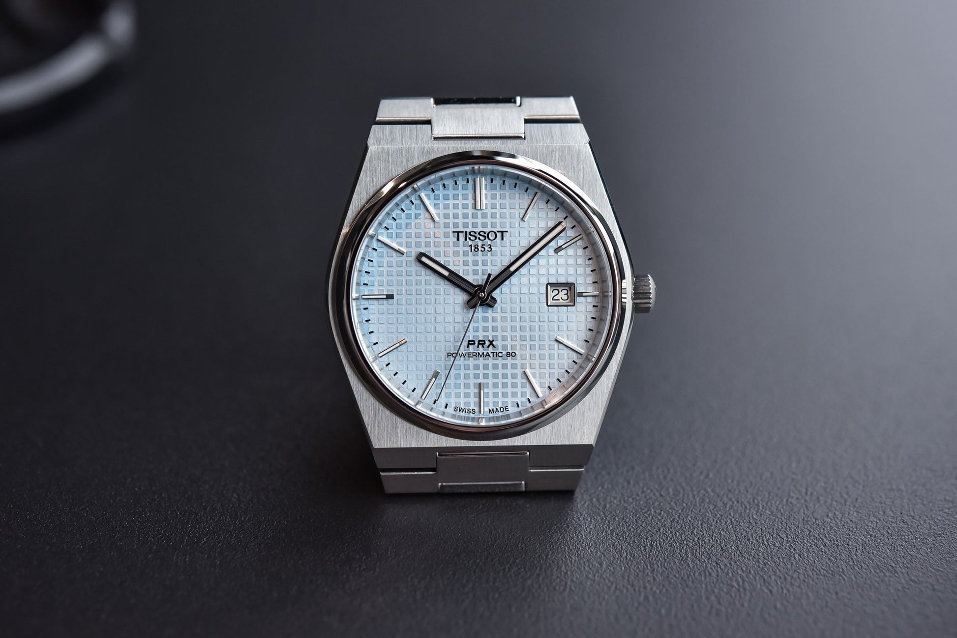 Tissot PRX Powermatic 80 Watch - Ice Blue Dial