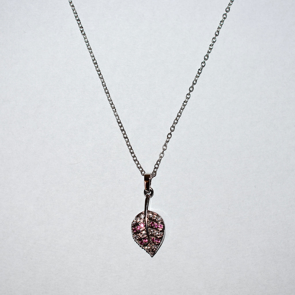 Silver Leaf Pendant Necklace