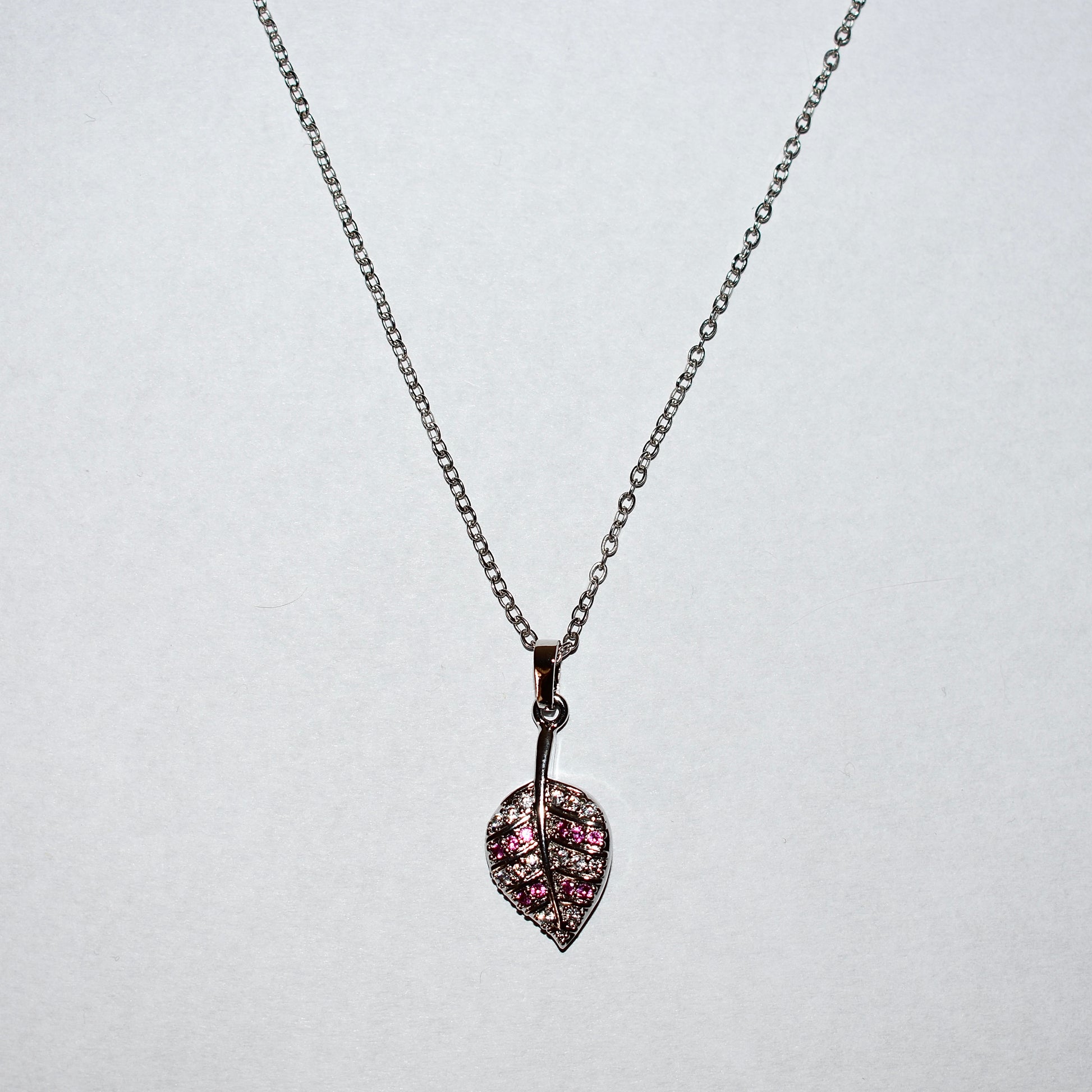 Silver Leaf Pendant Necklace