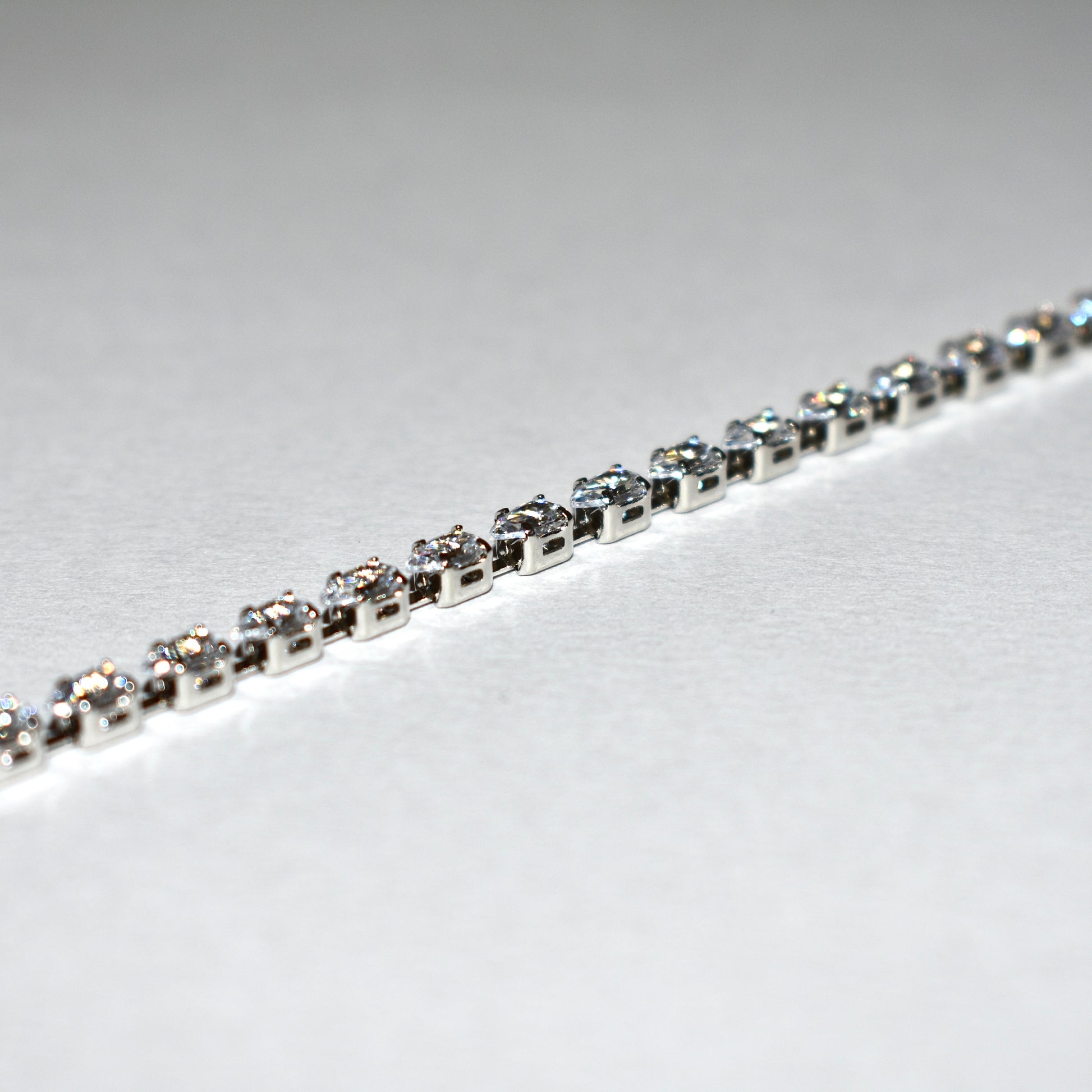 Classic Tennis Bracelet – Silver Sparkle