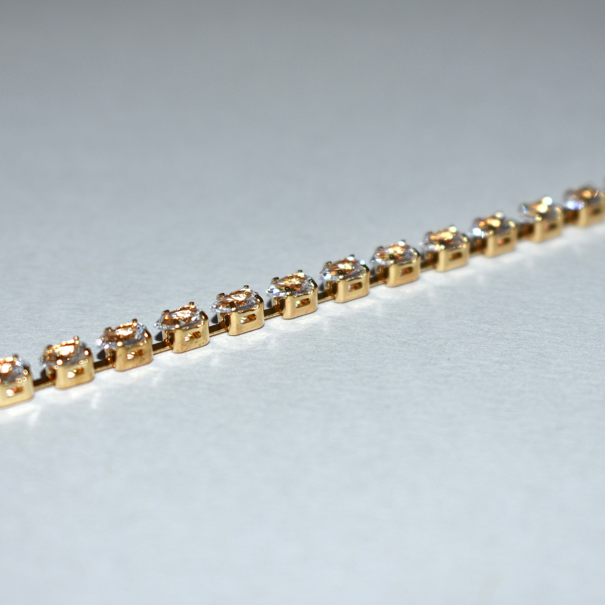 Classic Tennis Bracelet – Gold Radiance