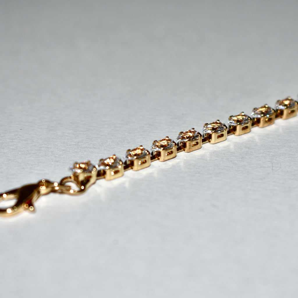 Classic Tennis Bracelet – Gold Radiance