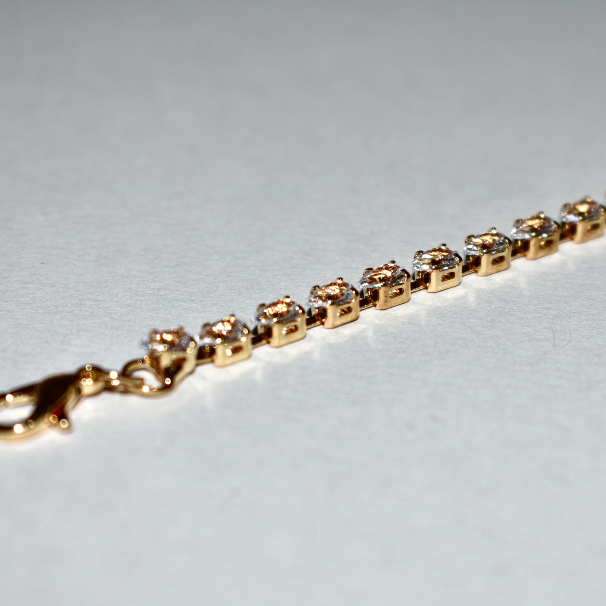 Classic Tennis Bracelet – Gold Radiance