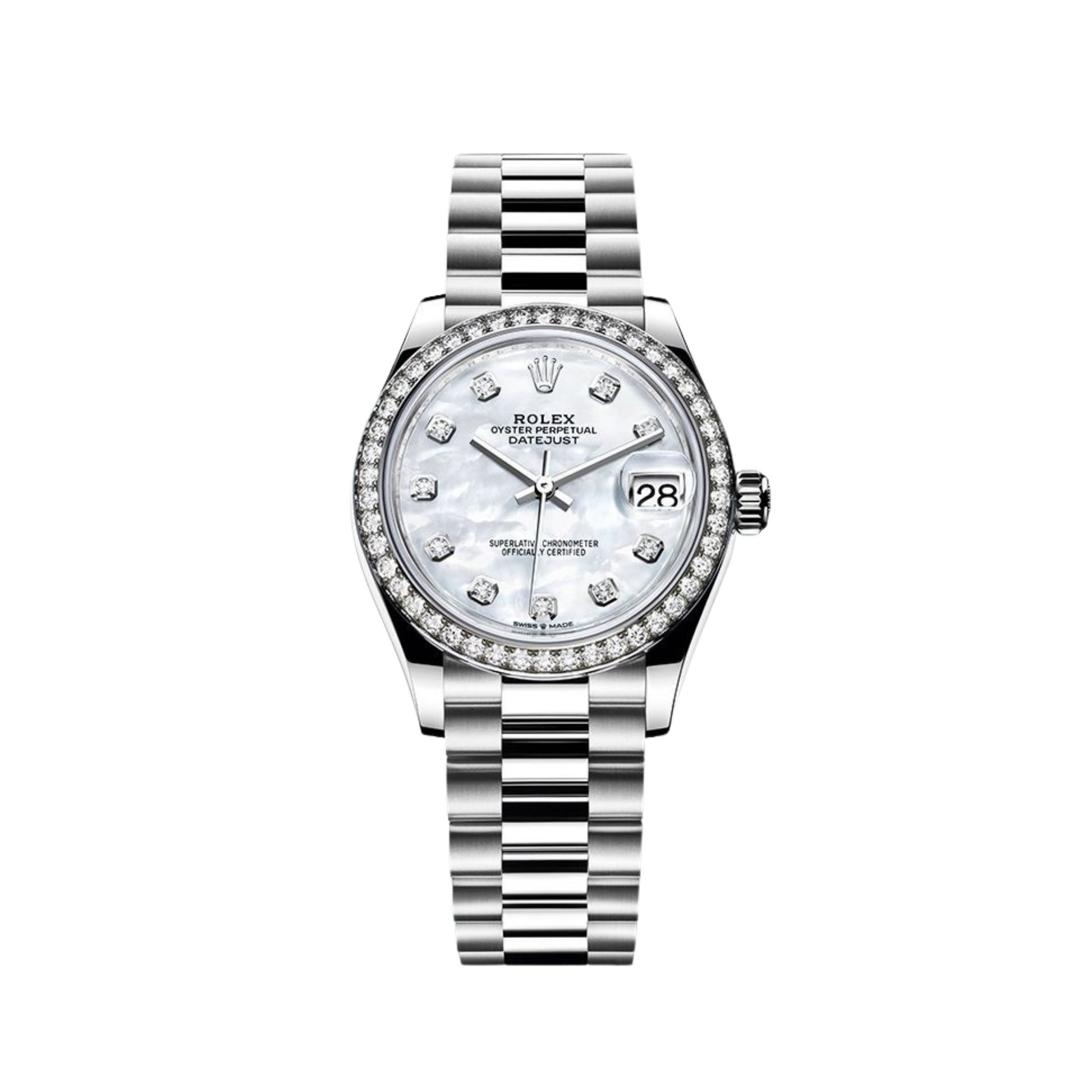 Rolex Lady-Datejust Silver Diamond Dial Women's Watch - Luxury Timepiece