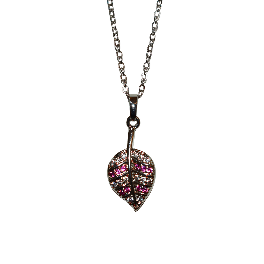 Silver Leaf Pendant Necklace