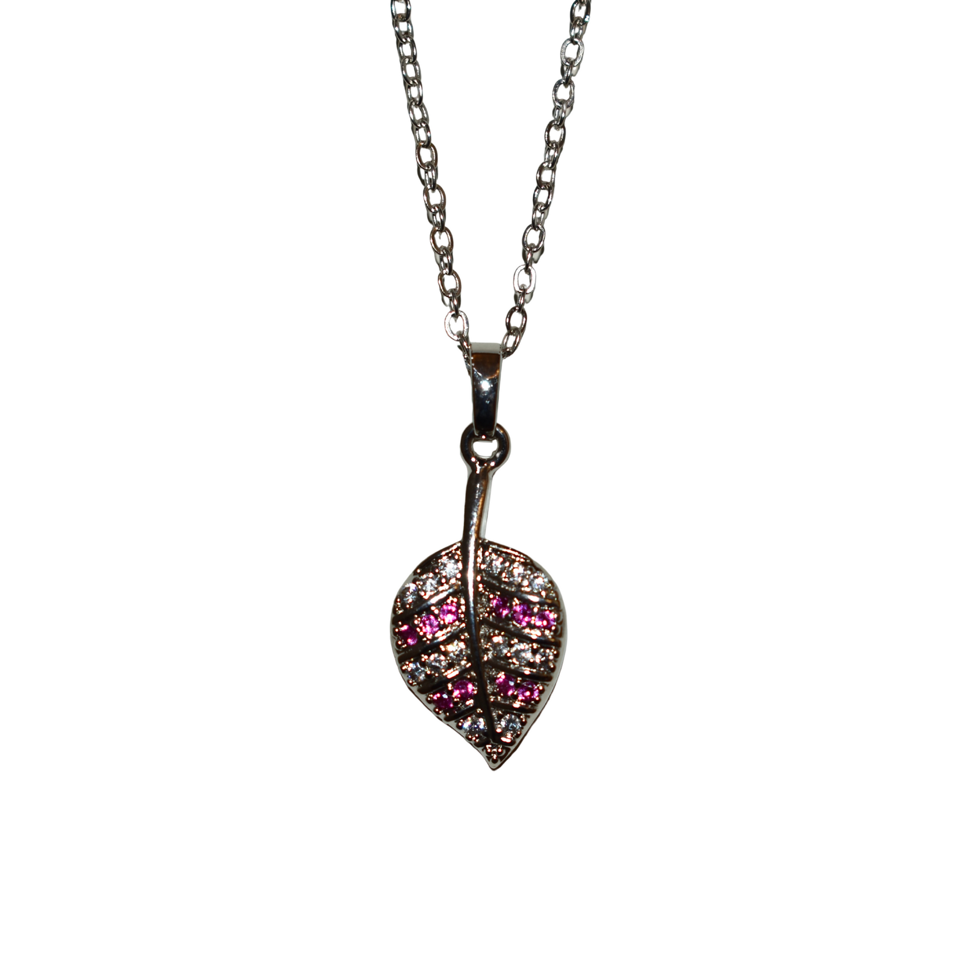 Silver Leaf Pendant Necklace